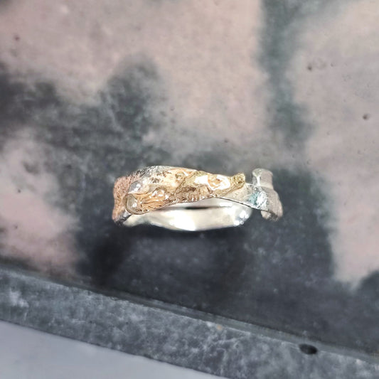 Silver and Gold Bygone Ring