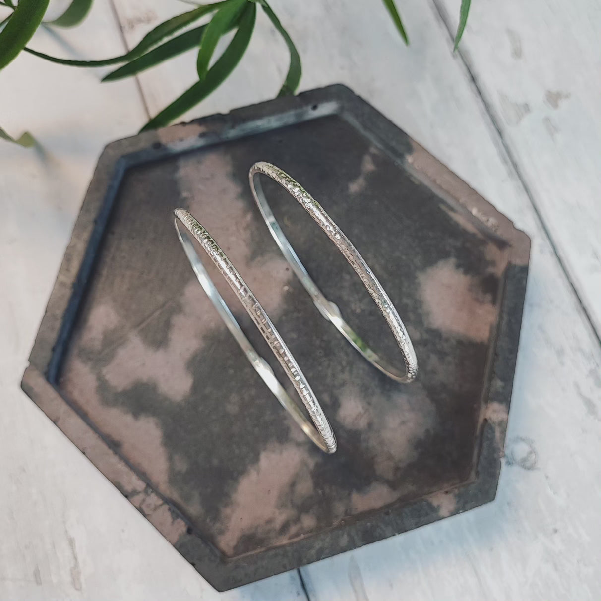 Sterling silver bangles