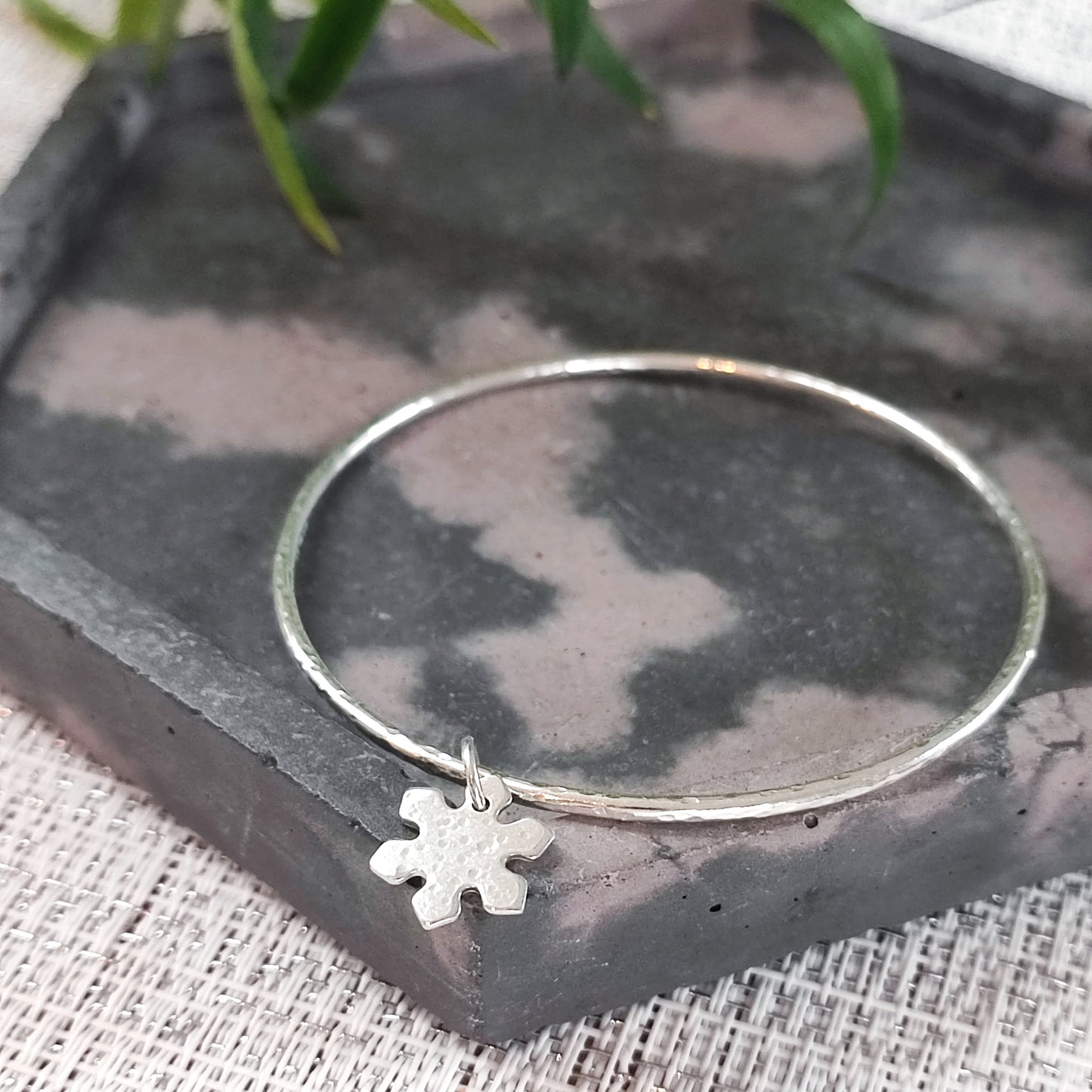 Sterling silver charm bangles