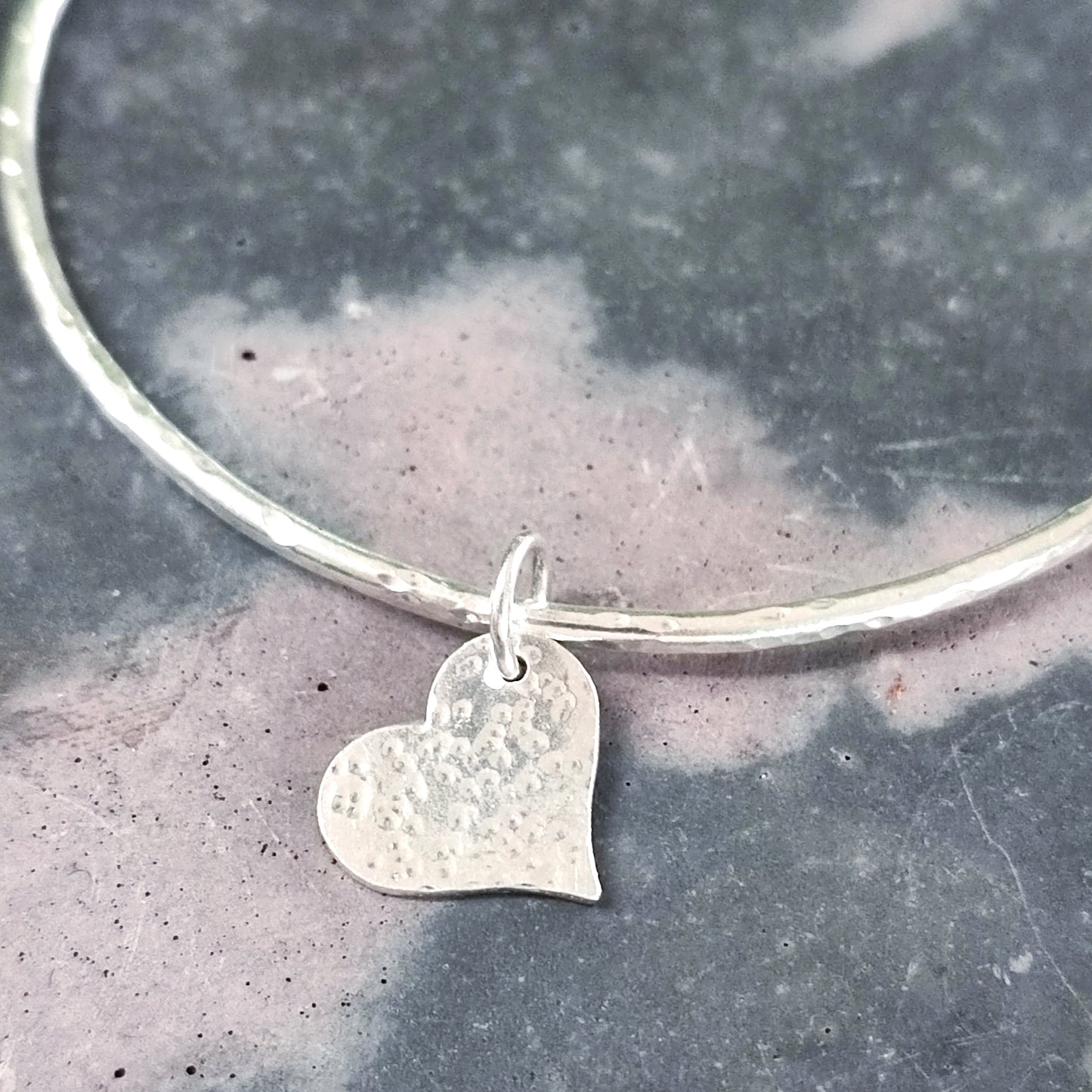 Sterling silver charm bangles