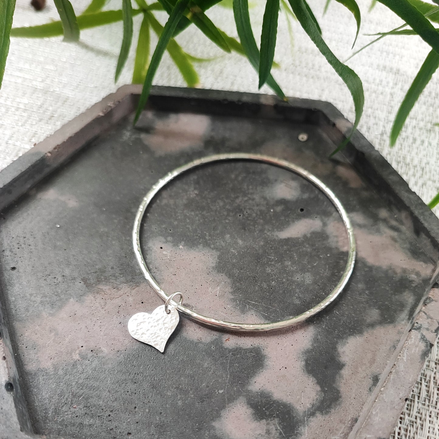 Sterling silver charm bangles