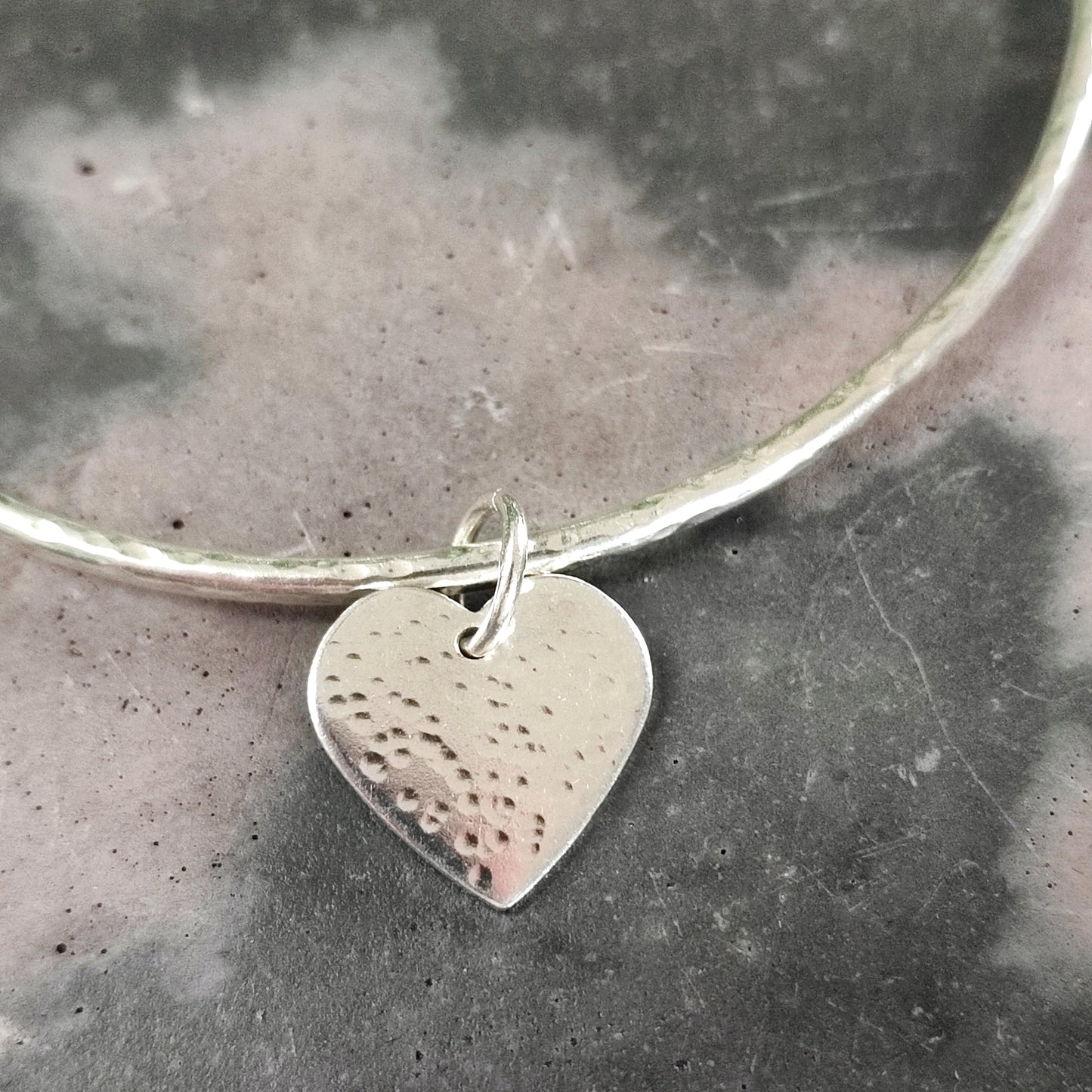 Sterling silver charm bangles