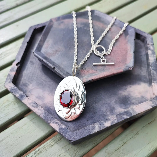 Garnet Sun Pendant
