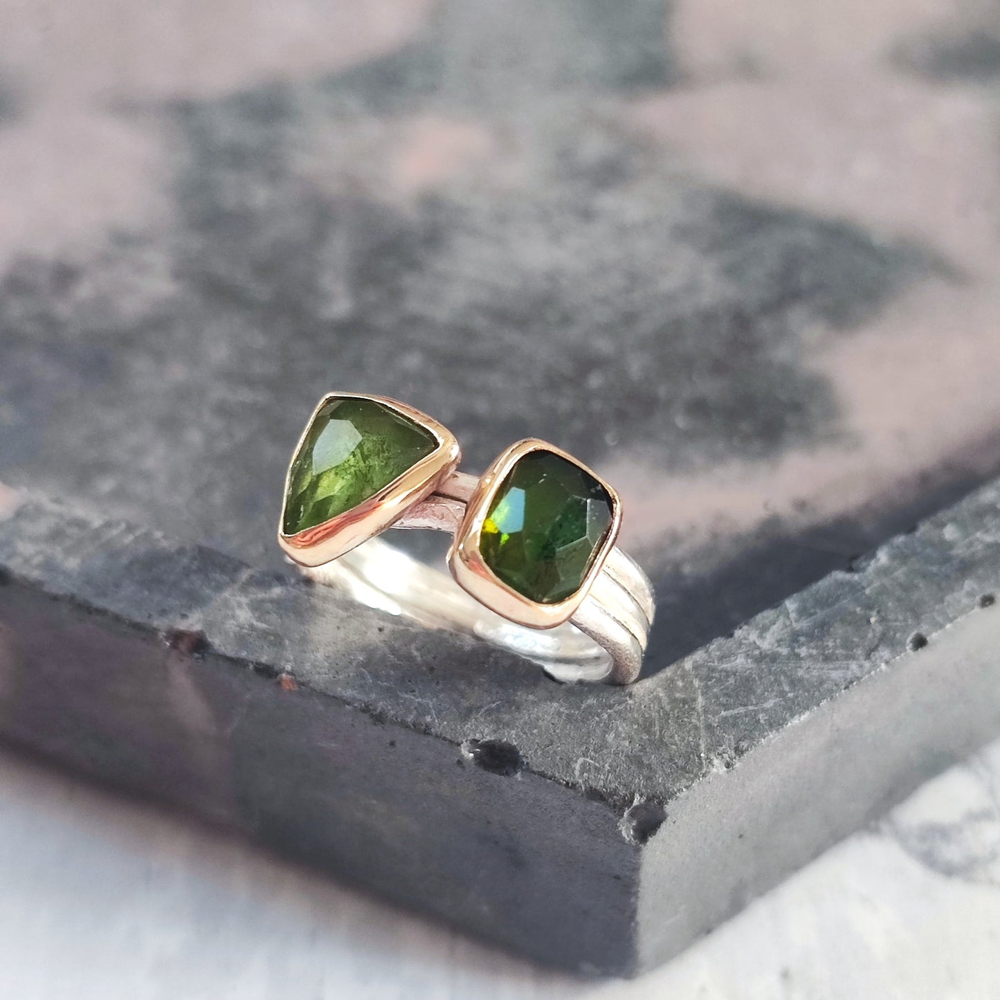 Double Green 'Juicy' Ring