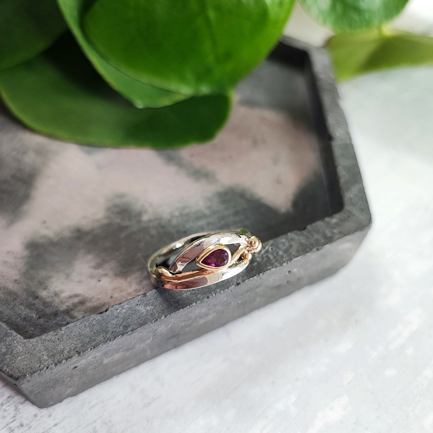 Ruby Teardrop Ring