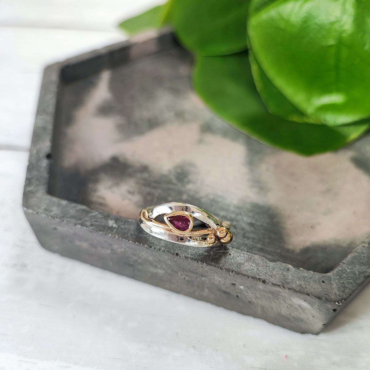 Ruby Teardrop Ring