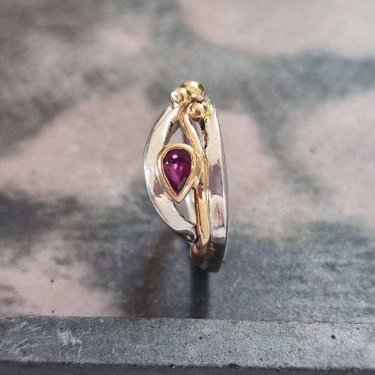Ruby Teardrop Ring