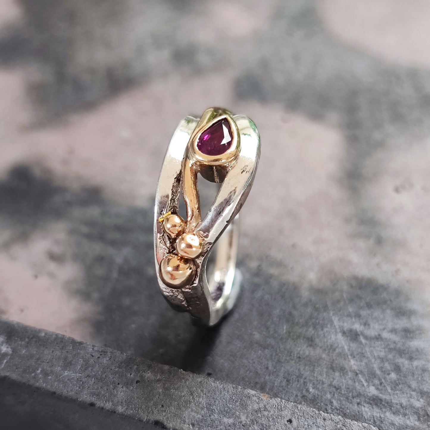 Ruby Teardrop Ring