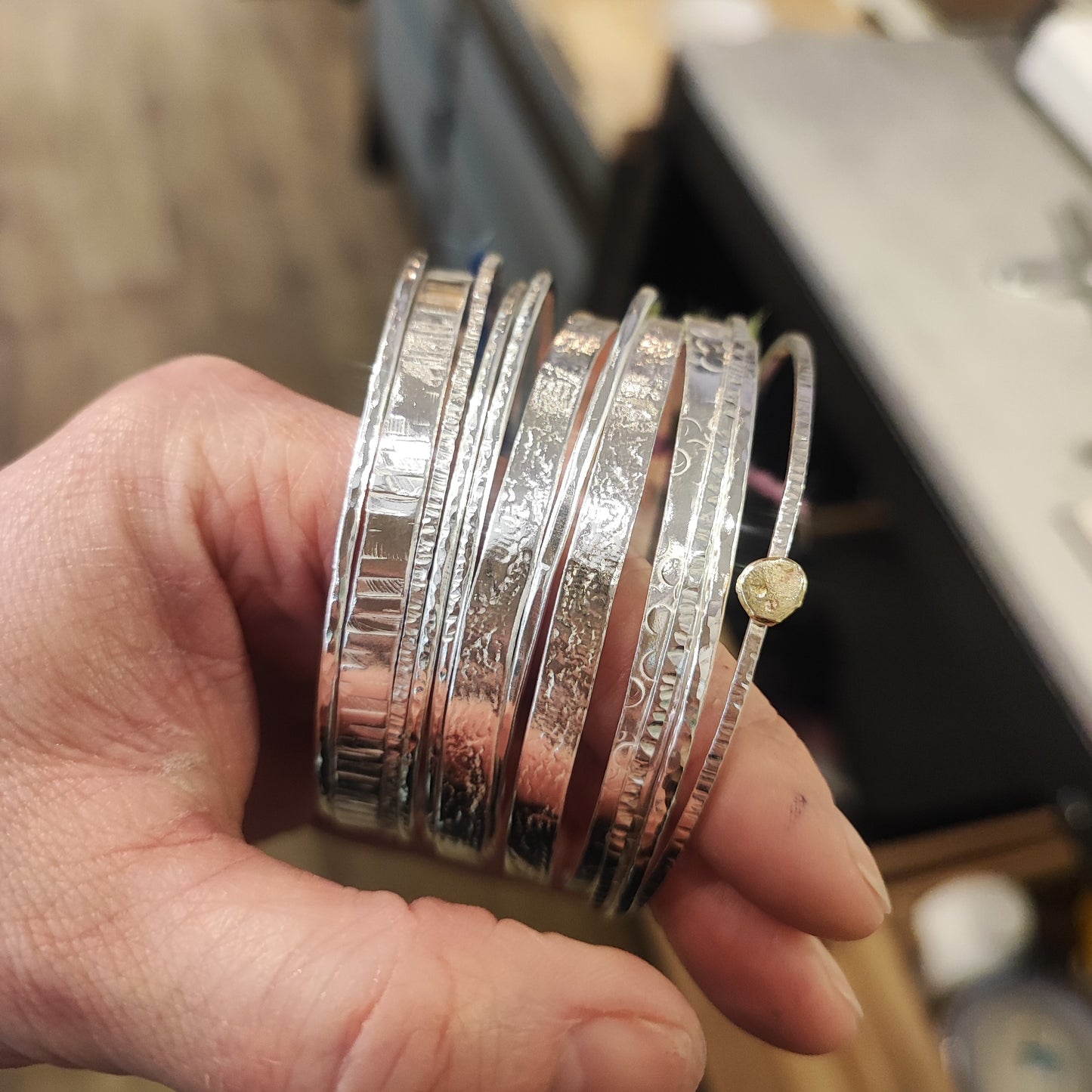 Silver Stacking Bangles Jewellery Making Workshop