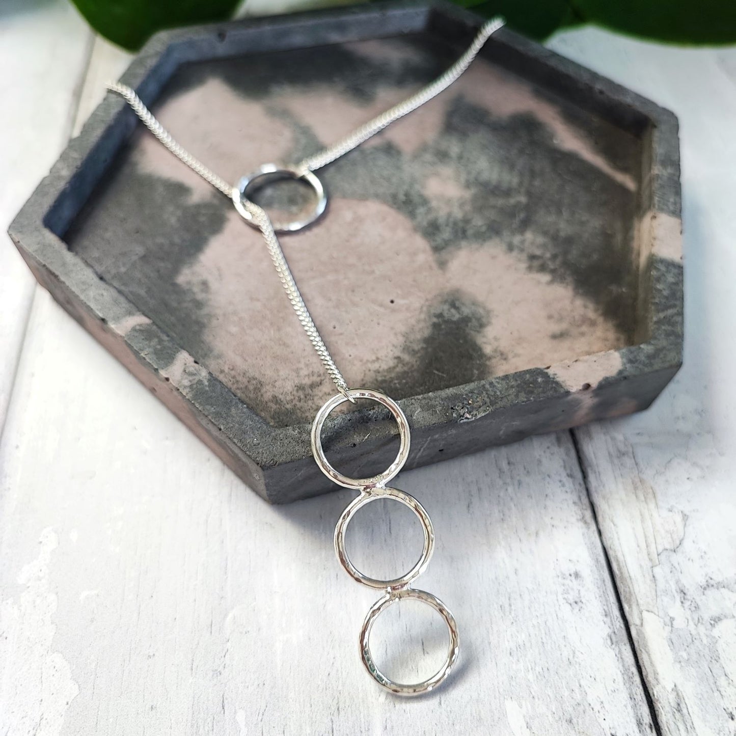 Triple Hoop Choke Chain Necklace