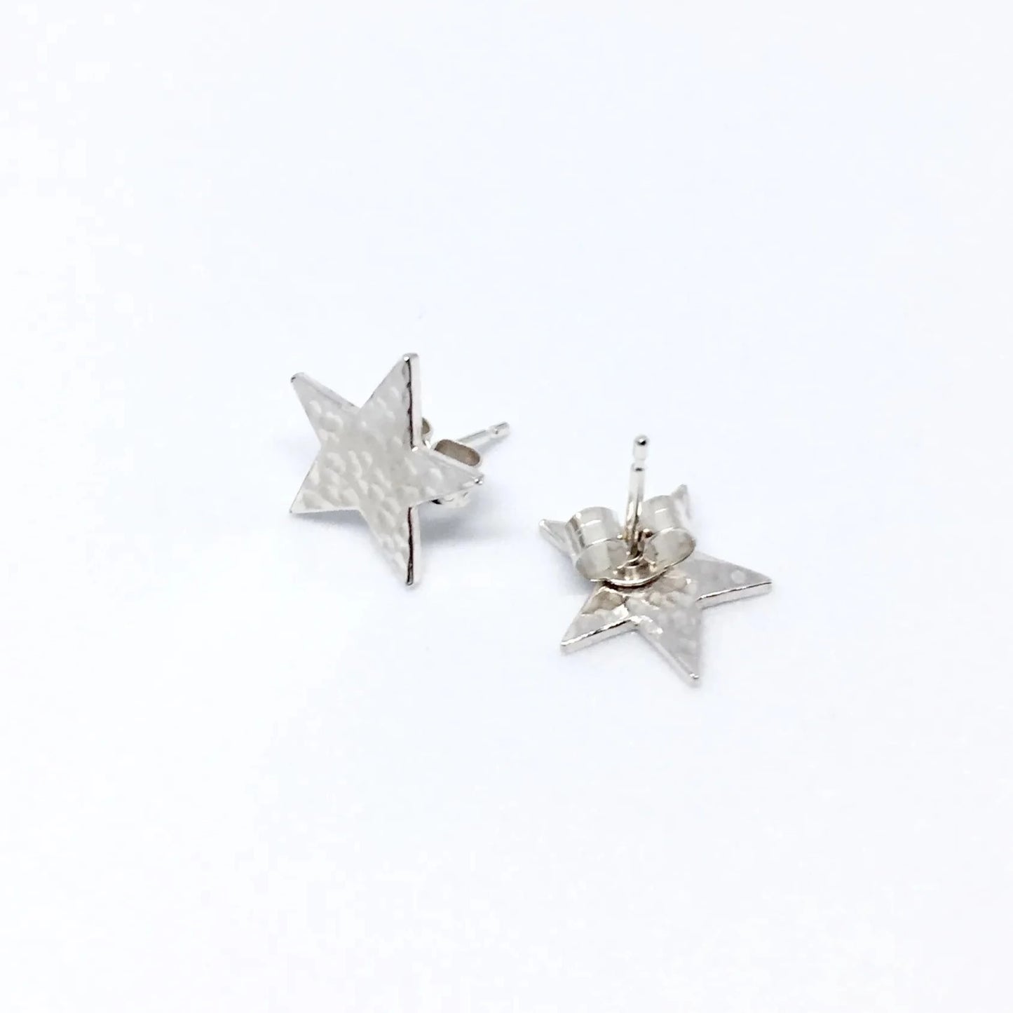 Hammered Star Studs