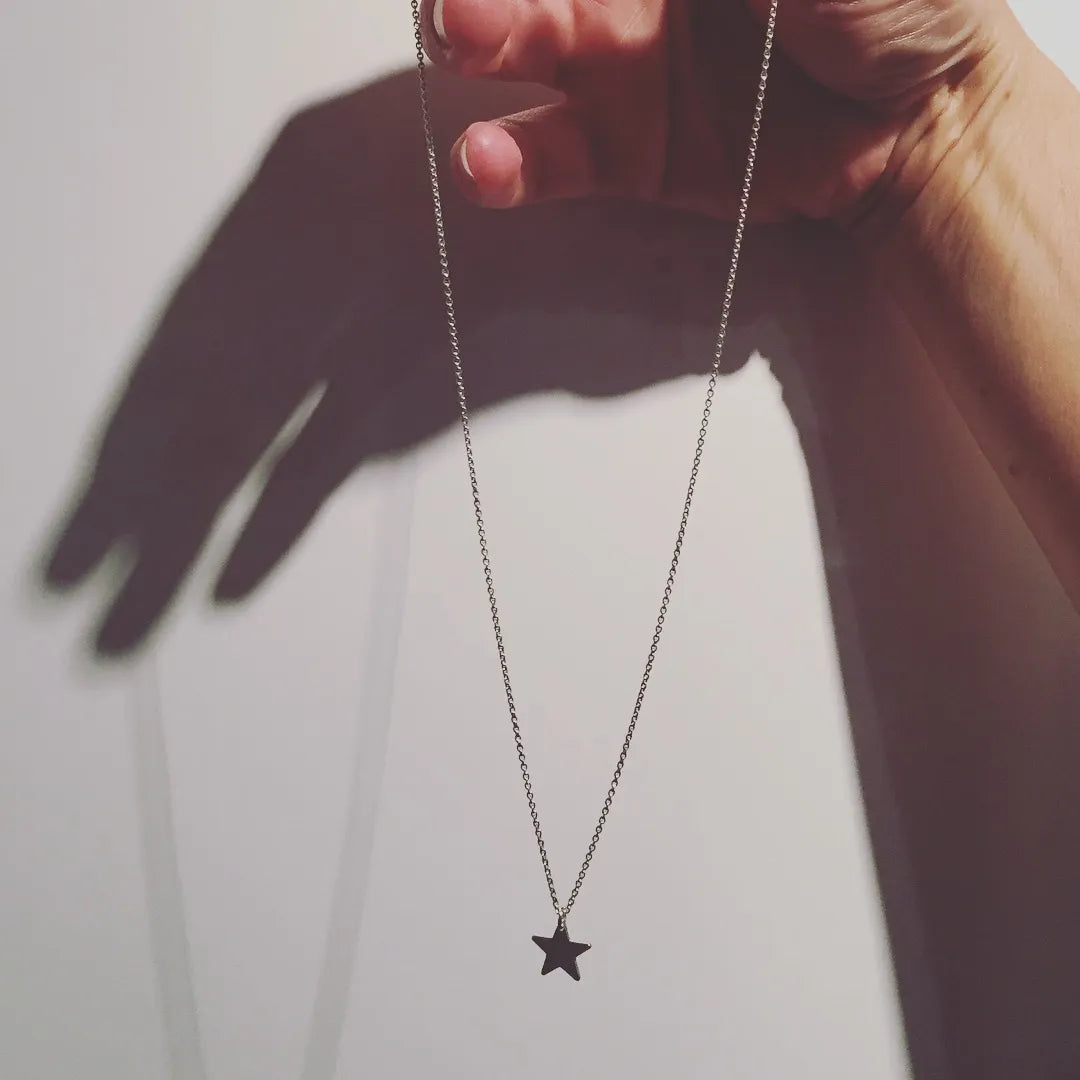 Mini Hammered Star Necklace