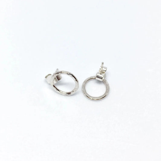 Single Hoop Stud Earrings