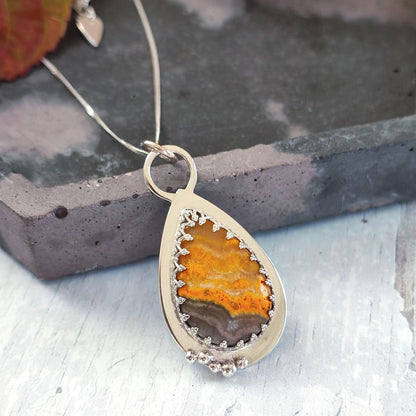 Bumblebee Jasper Droplet Pendant