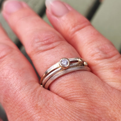 Chunky Molten Diamond Ring