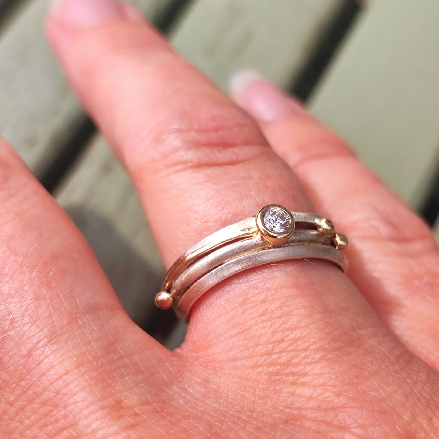 Chunky Molten Diamond Ring