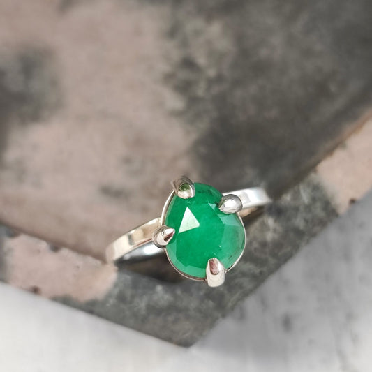 Rose-cut Emerald Ring