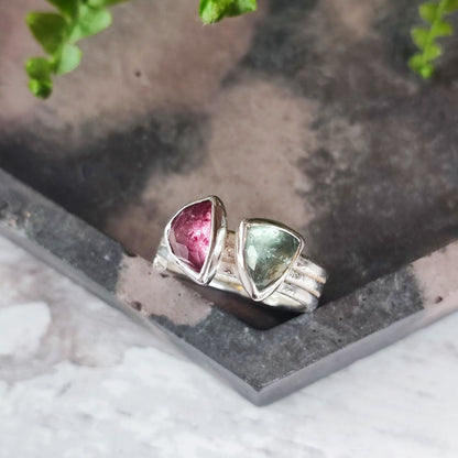 Pink and Green Double 'Juicy' Ring