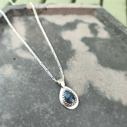 Sapphire Teardrop Pendant