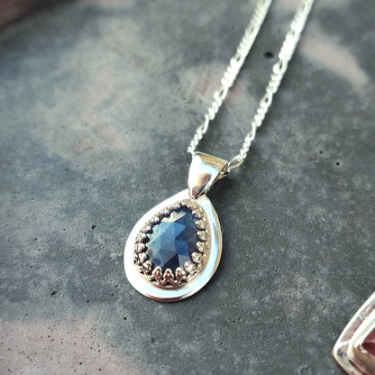 Sapphire Teardrop Pendant