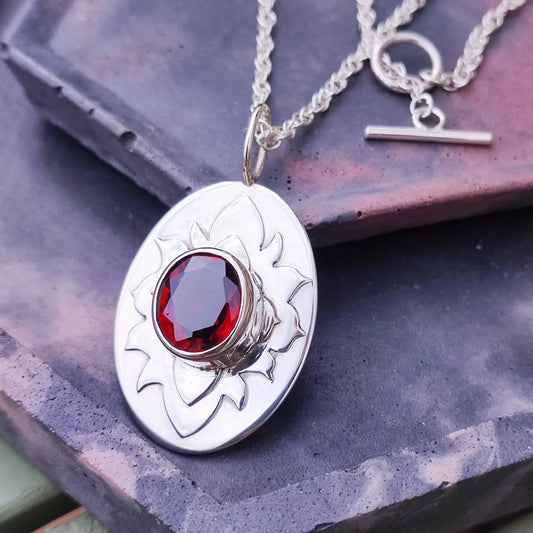 Garnet Sun Pendant