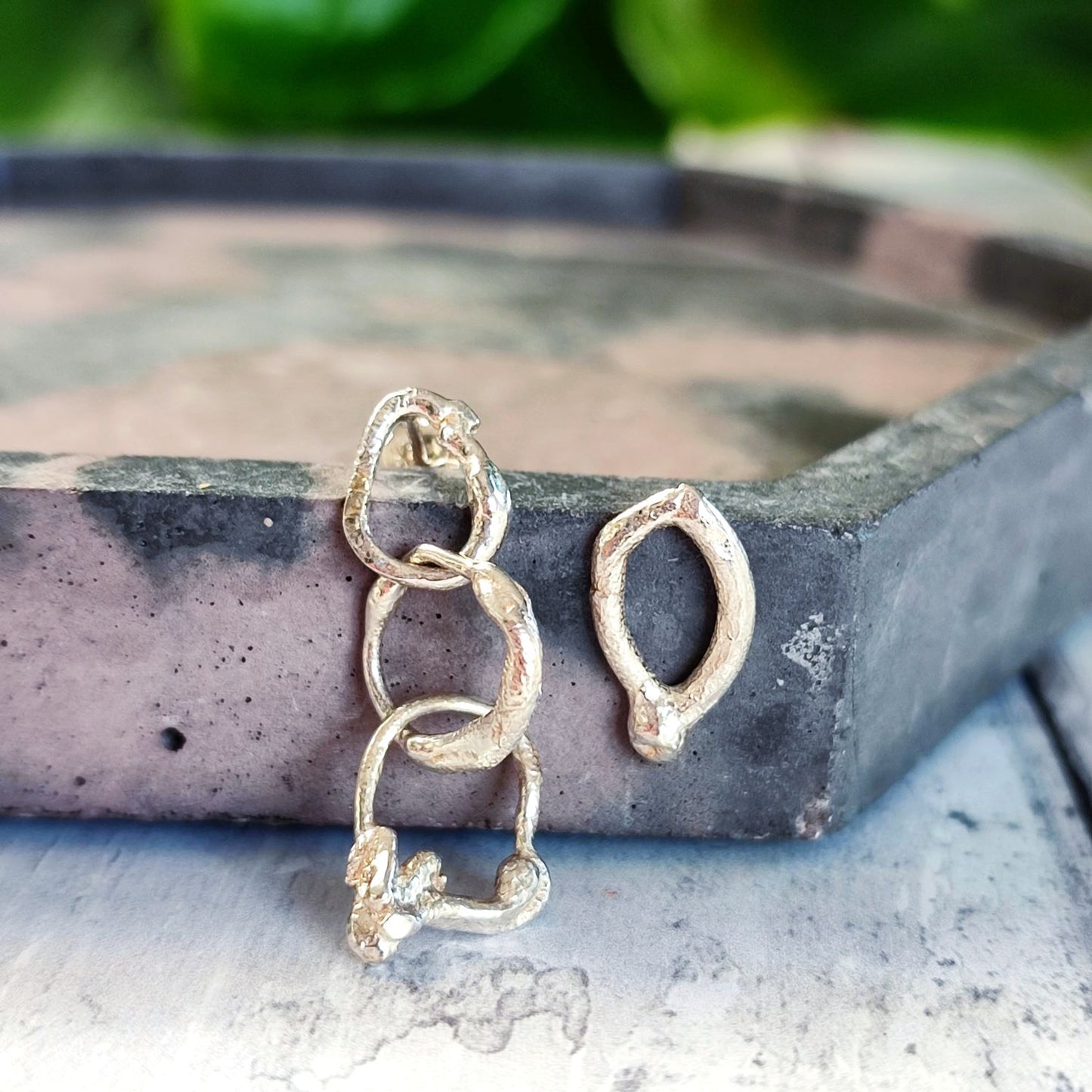 Molten Asymmetrical Earrings