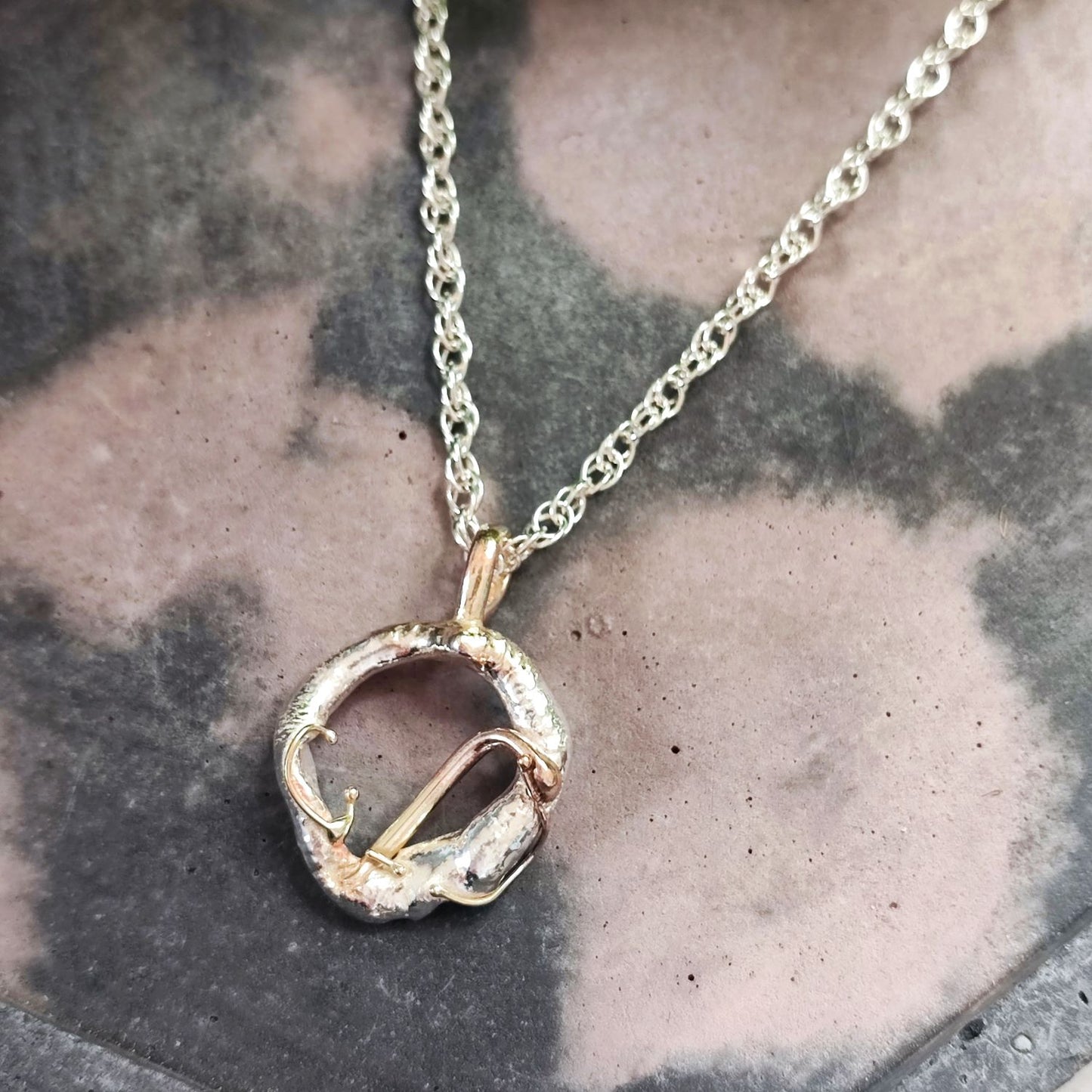 Molten Moon Pendant on Chain