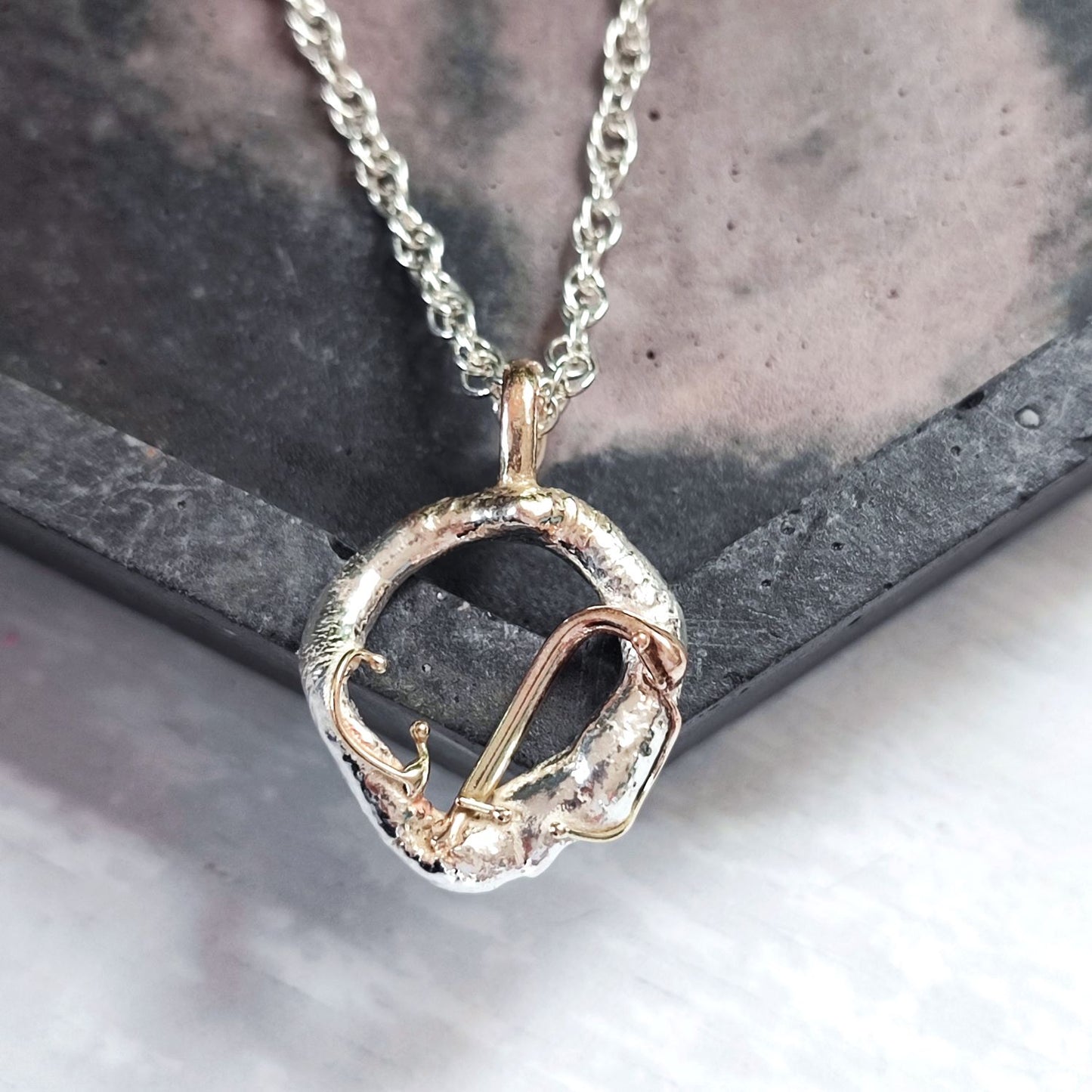 Molten Moon Pendant on Chain