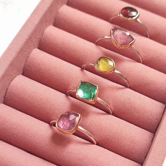 'Juicy' Tourmaline Rings