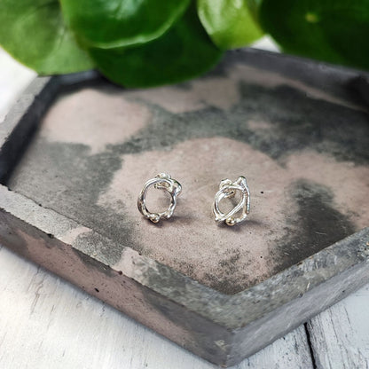 Organic Nest Stud Earrings