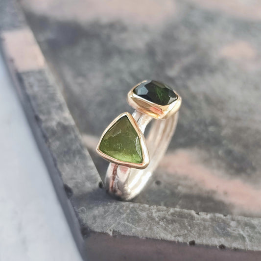 Double Green 'Juicy' Ring