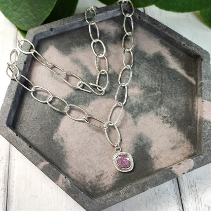 Purple Sapphire Chain Necklet