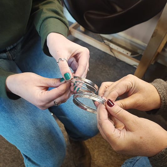 Silver Stacking Bangles Jewellery Making Workshop