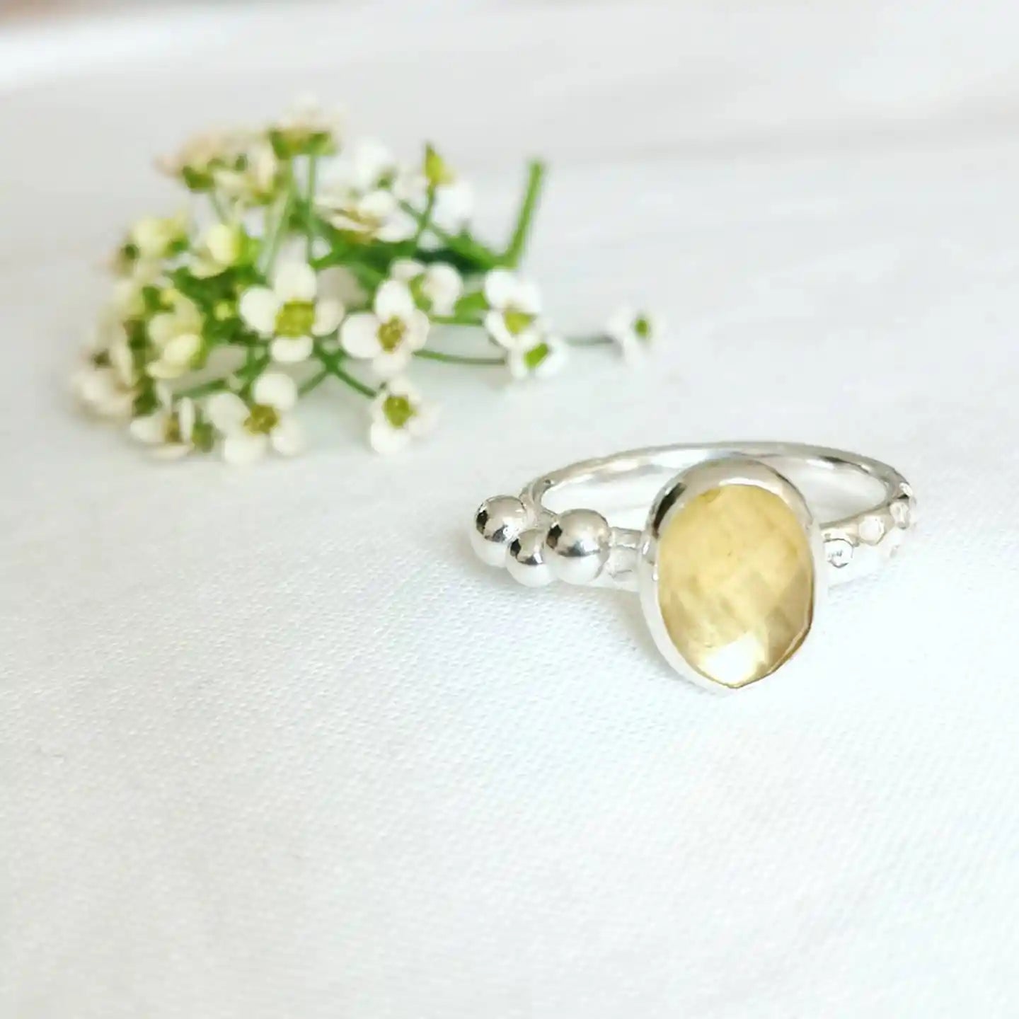 Citrine ‘Lunar’ Ring