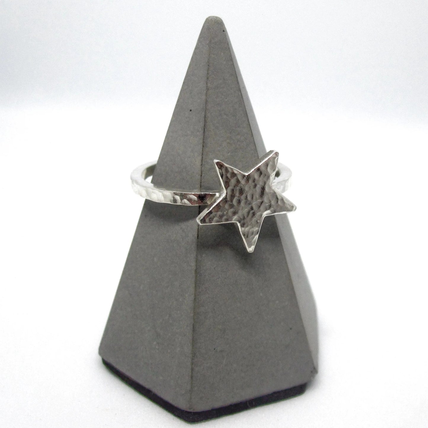 Hammered Star Ring