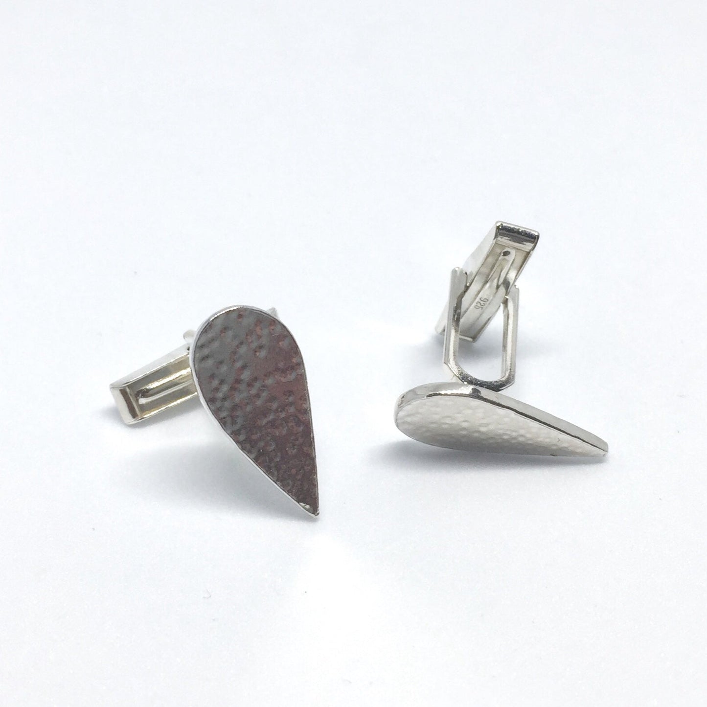 Hammered Teardrop Cufflinks