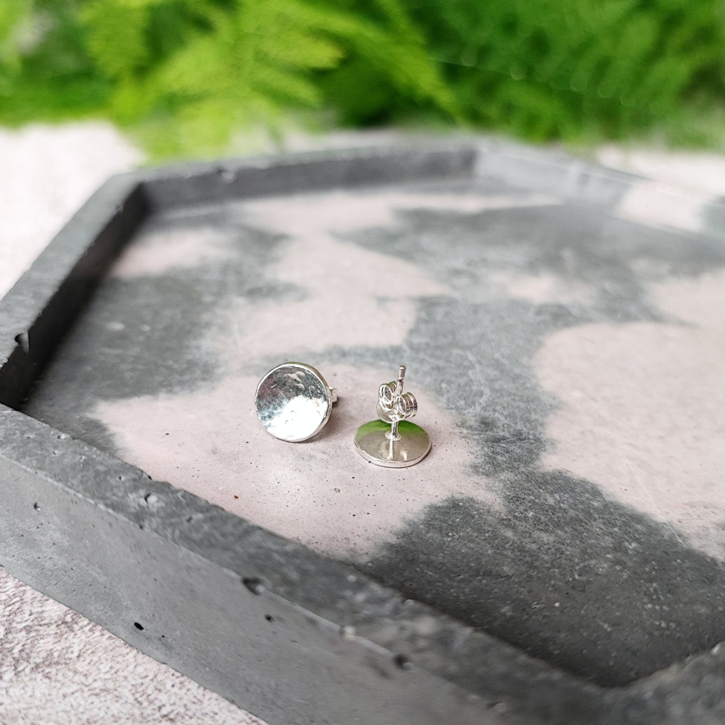 Hammered Dome Stud Earrings
