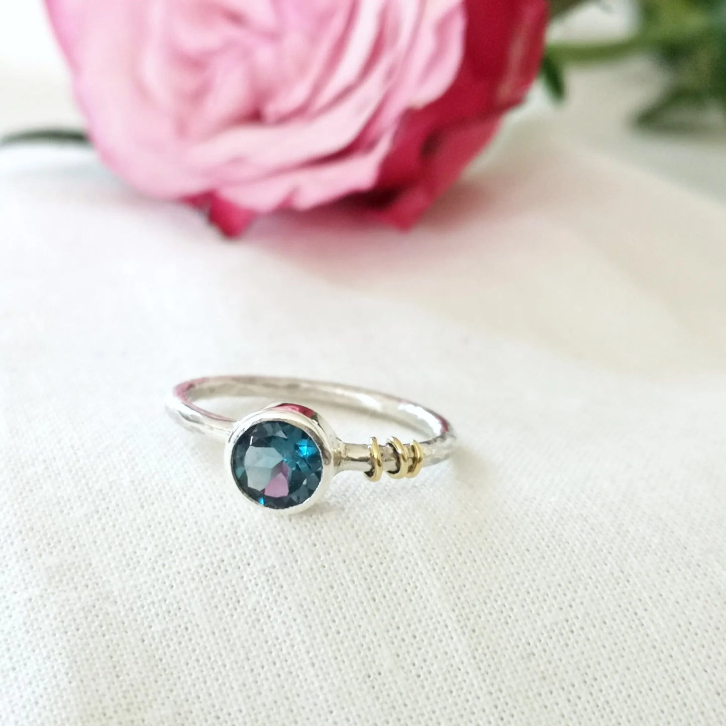 London Blue Topaz ‘Twist’ Ring