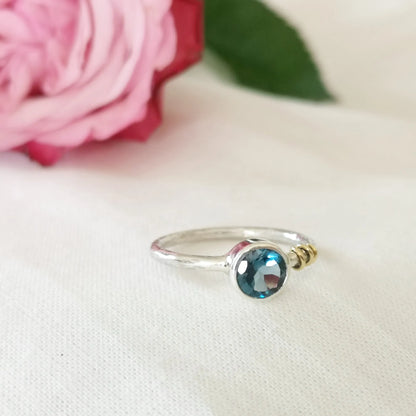 London Blue Topaz ‘Twist’ Ring