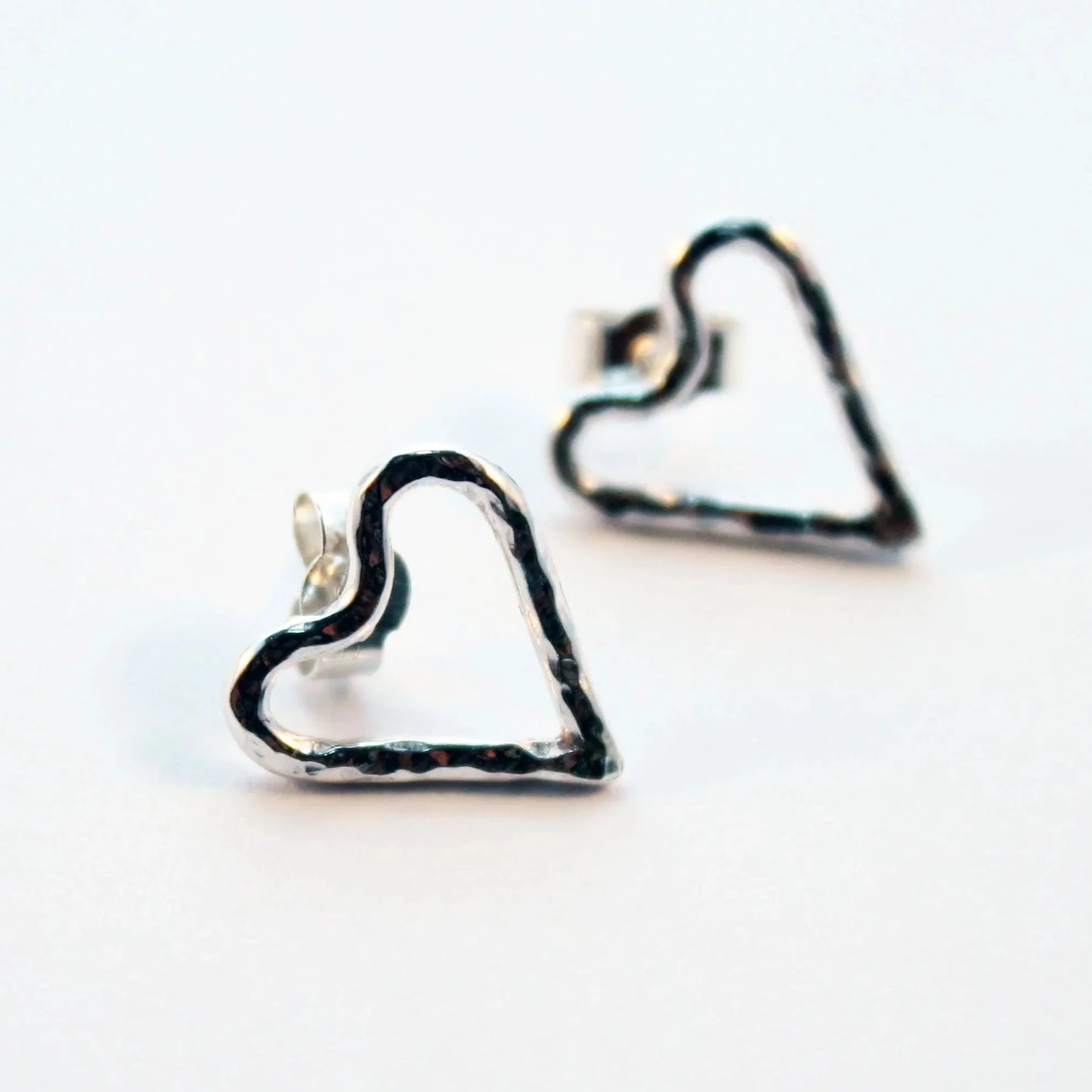 Open Wire Heart Studs