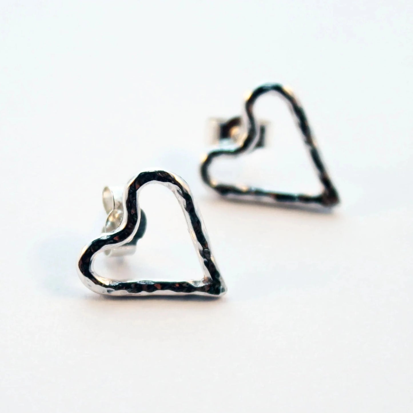 Open Wire Heart Studs