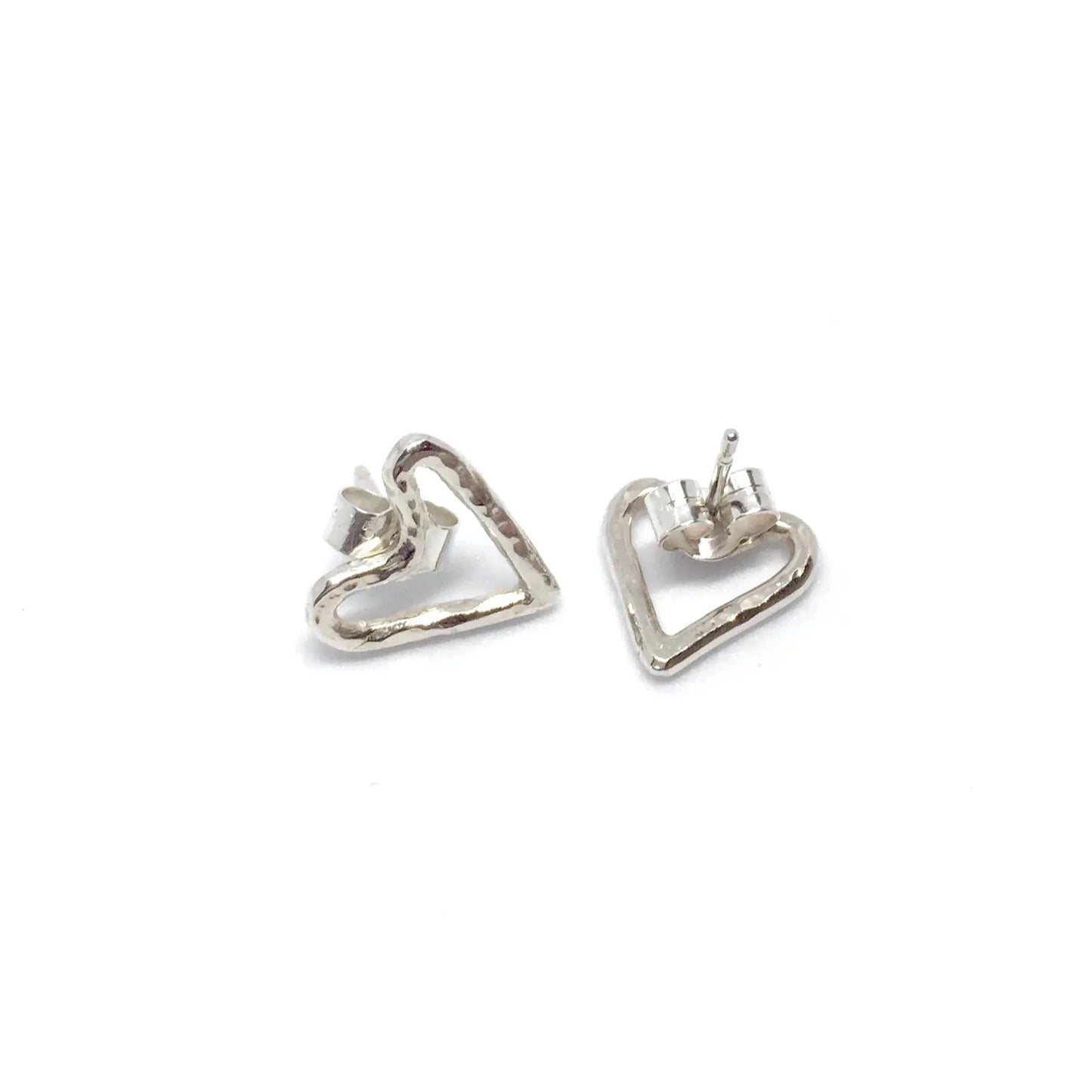 Open Wire Heart Studs