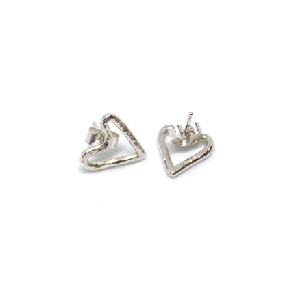 Open Wire Heart Studs