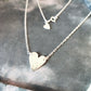 Hammered heart on rope chain