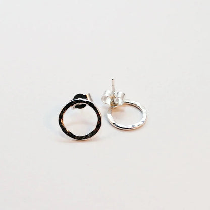 Single Hoop Stud Earrings